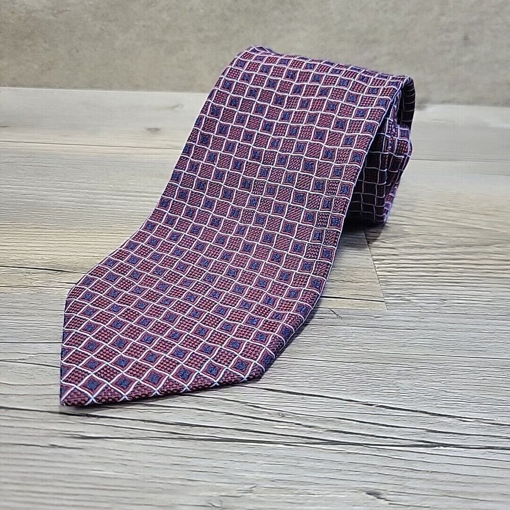 Britches of Georgetowne Red‎ Paisley Men's Silk Tie 58" L x 4" W Bespoke Necktie